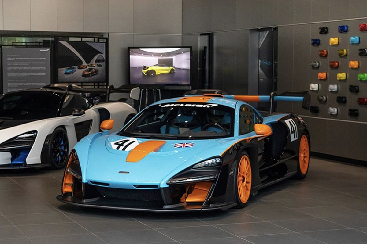 McLaren Senna LM Gulf Livery phien ban huyen thoai tro lai