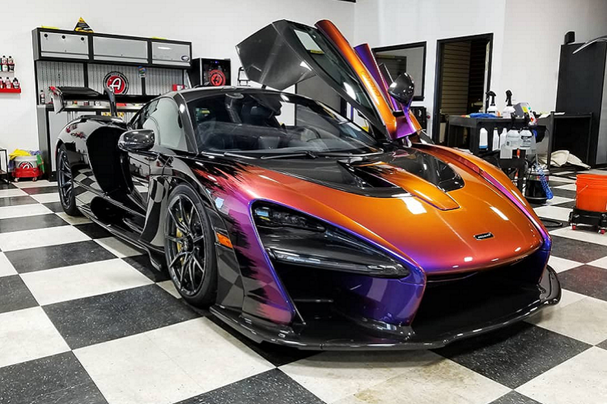 Sieu xe McLaren do mau Senna Galactic Burst Effect hon 3 ty dong