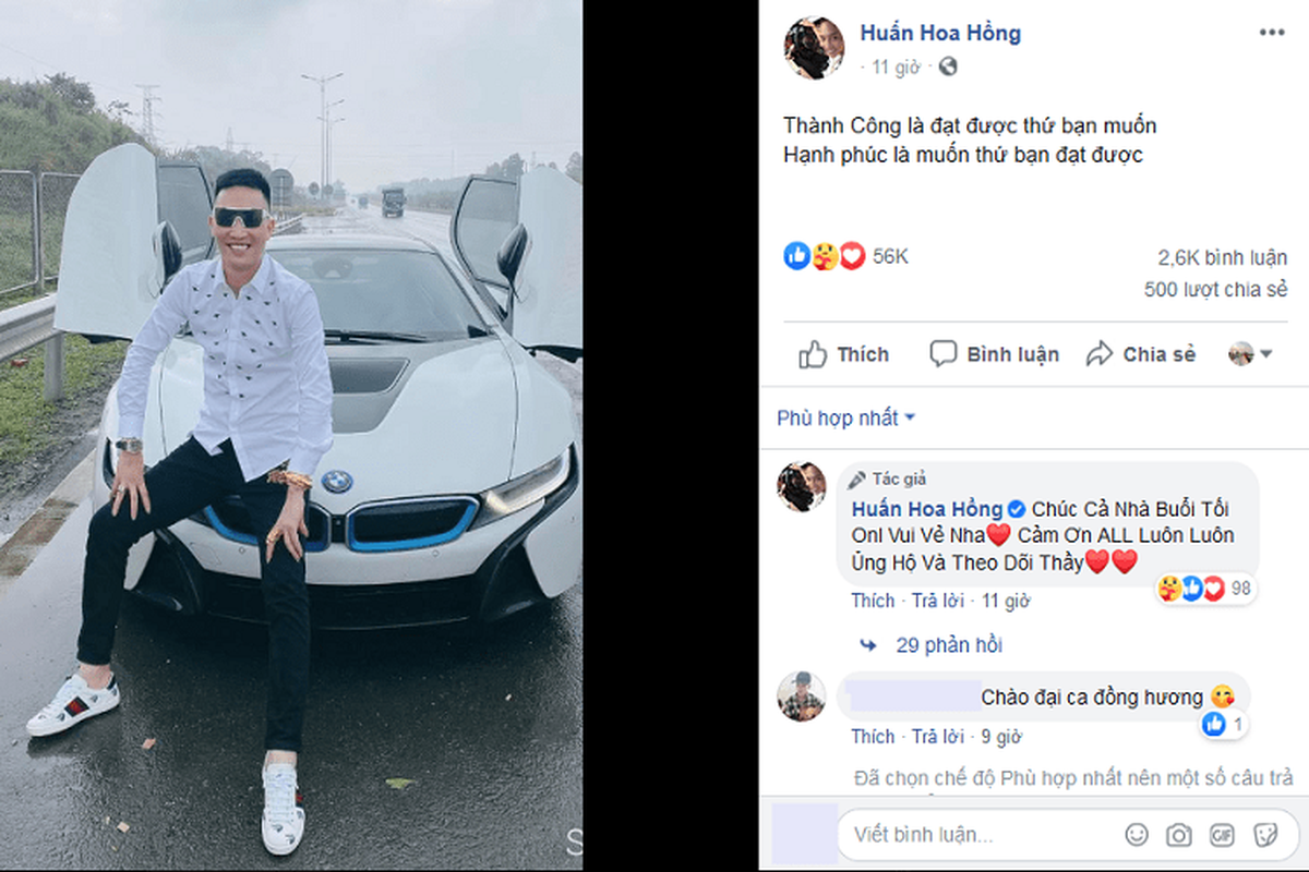 Huan “hoa hong” lai khoe anh sieu xe BMW i8 tren cao toc-Hinh-2