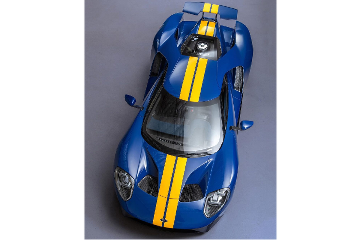 Sieu xe Ford GT 2020 mau son xanh Sunoco Blue doc nhat-Hinh-2