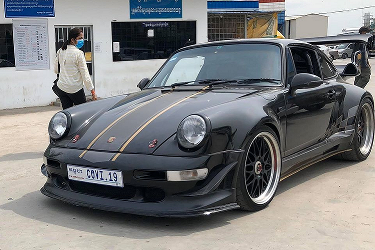 Porsche 930 Turbo cua dan choi Viet tai Campuchia ra bien “COVI.19“