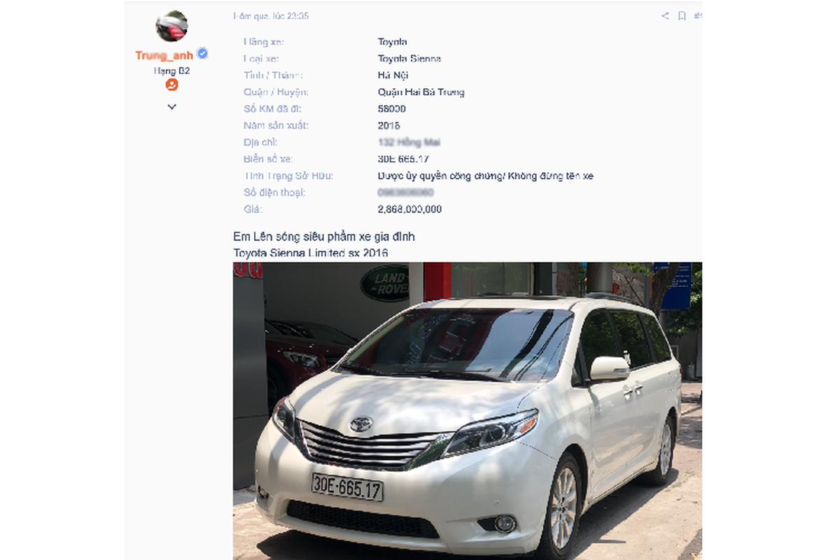 Toyota Sienna cu gan 3 ty o Ha Noi, dat hon Mercedes V-Class moi-Hinh-3