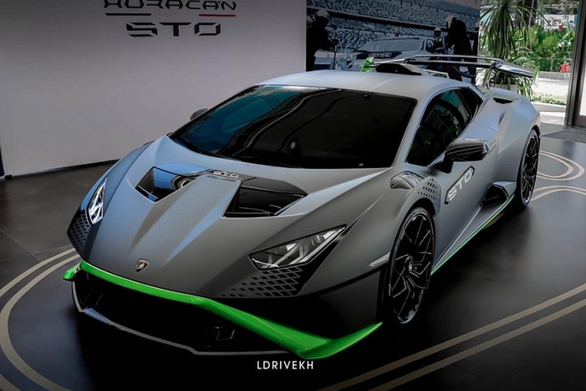 Lamborghini Huracan STO mau son “bo chien” cua dai gia Campuchia