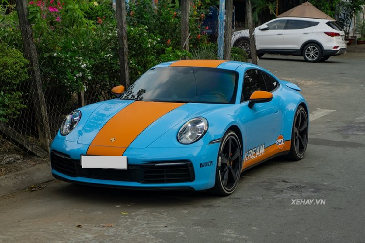 Porsche 911 Carrera cua ai nu dai gia Minh Nhua do Gulf Livery