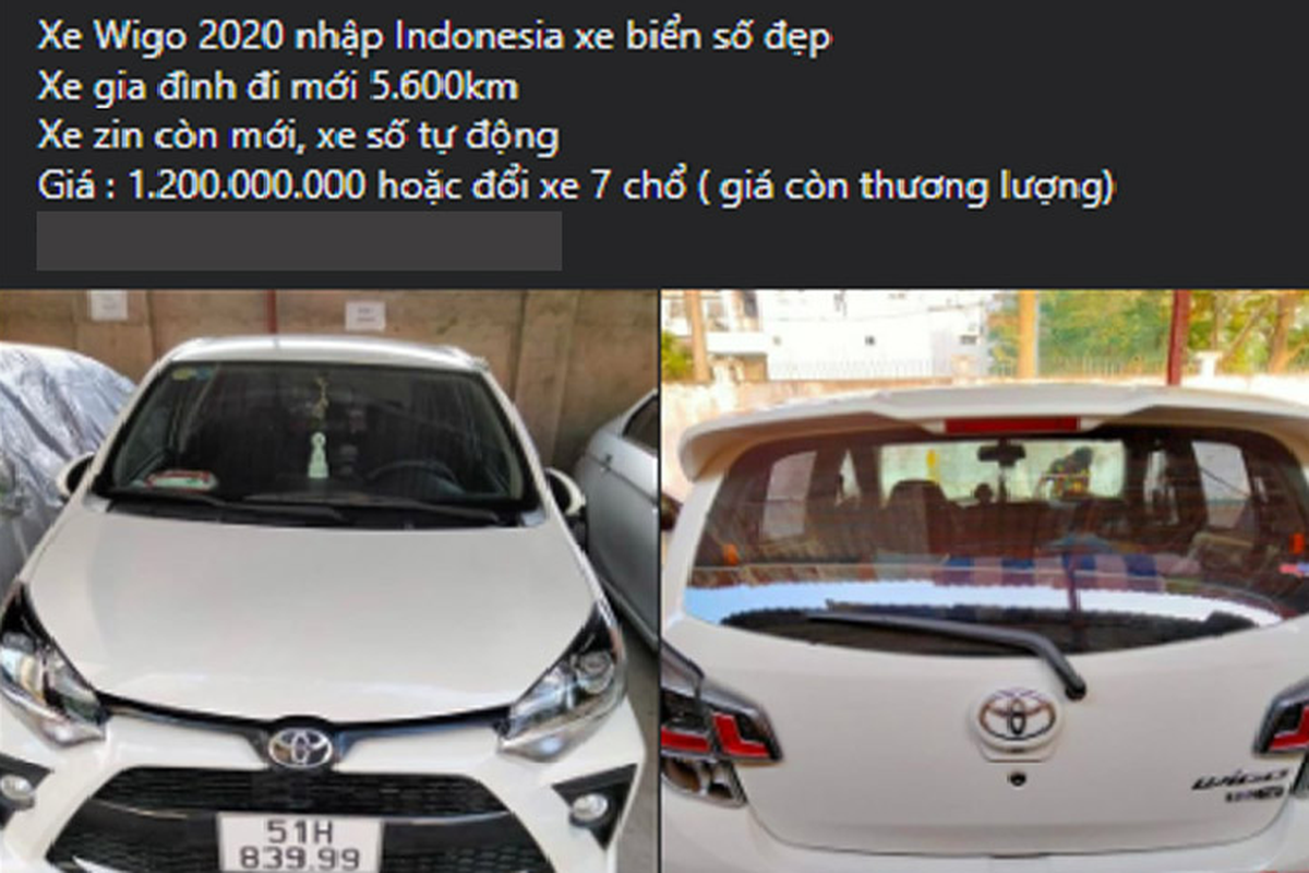 Toyota Wigo 2020 rao ban 1,2 ty o TP HCM nho bien 