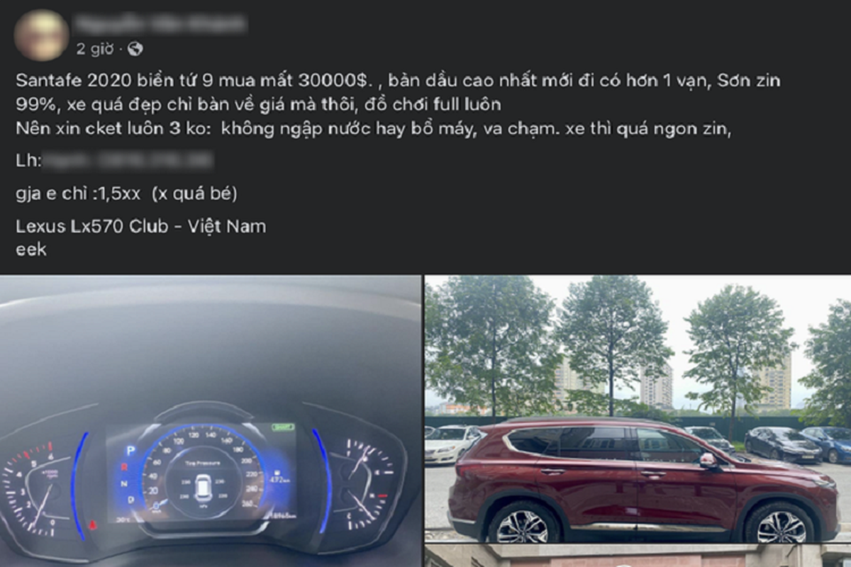 Hyundai SantaFe gia 1,5 ty o Ha Noi, bien 