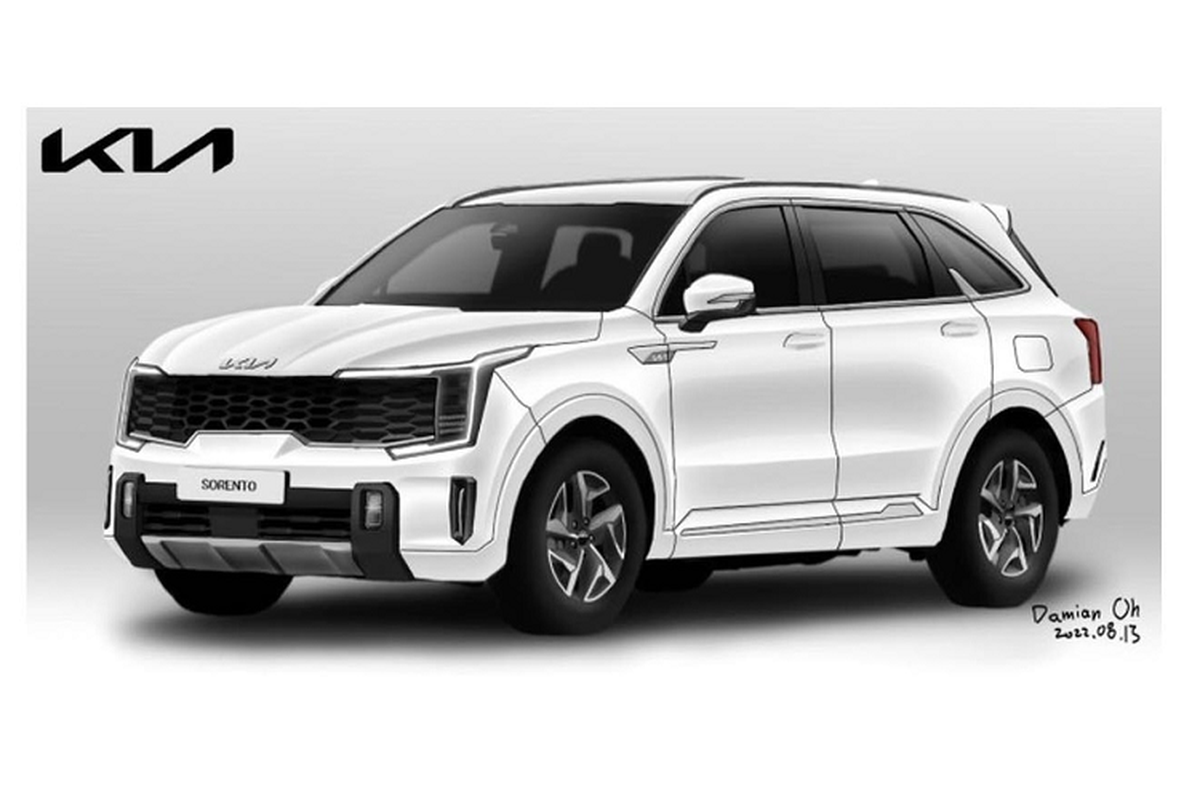 Kia Sorento 2023 lo dien – “khuon mat” ham ho hon nguoi tien nhiem