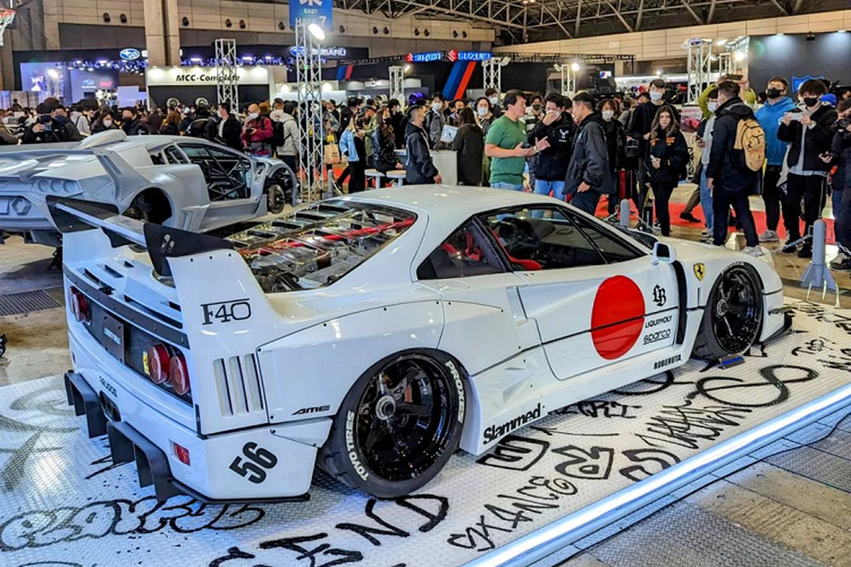 Ferrari F40 trieu do do Liberty Walk trinh lang Tokyo Auto Salon 2023-Hinh-2