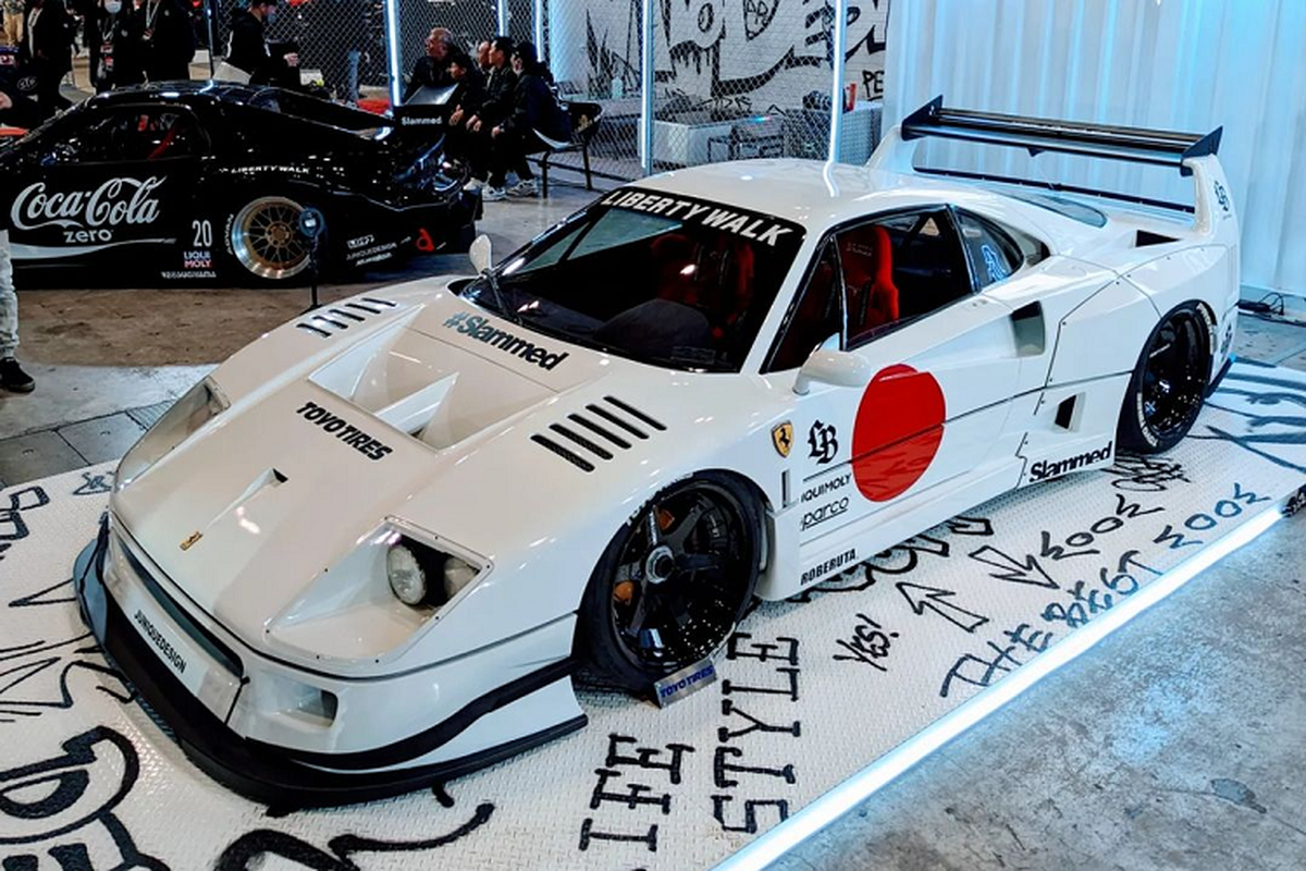 Ferrari F40 trieu do do Liberty Walk trinh lang Tokyo Auto Salon 2023-Hinh-4