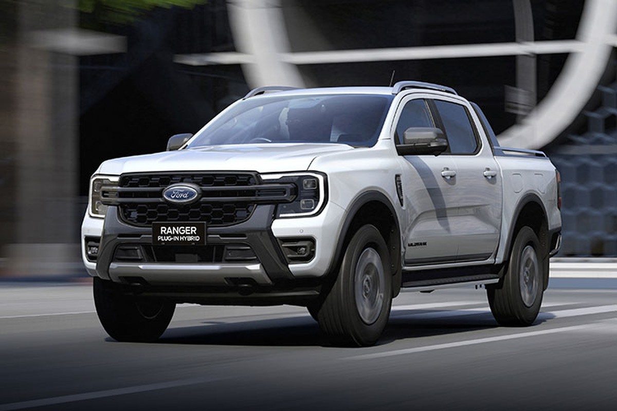 Ford Ranger plug-in hybrid 2025 lo dien, chay 45km khong 