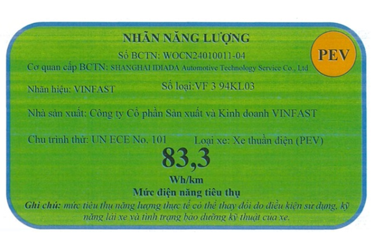 VinFast VF3 re, tiet kiem dien nhat Viet Nam 