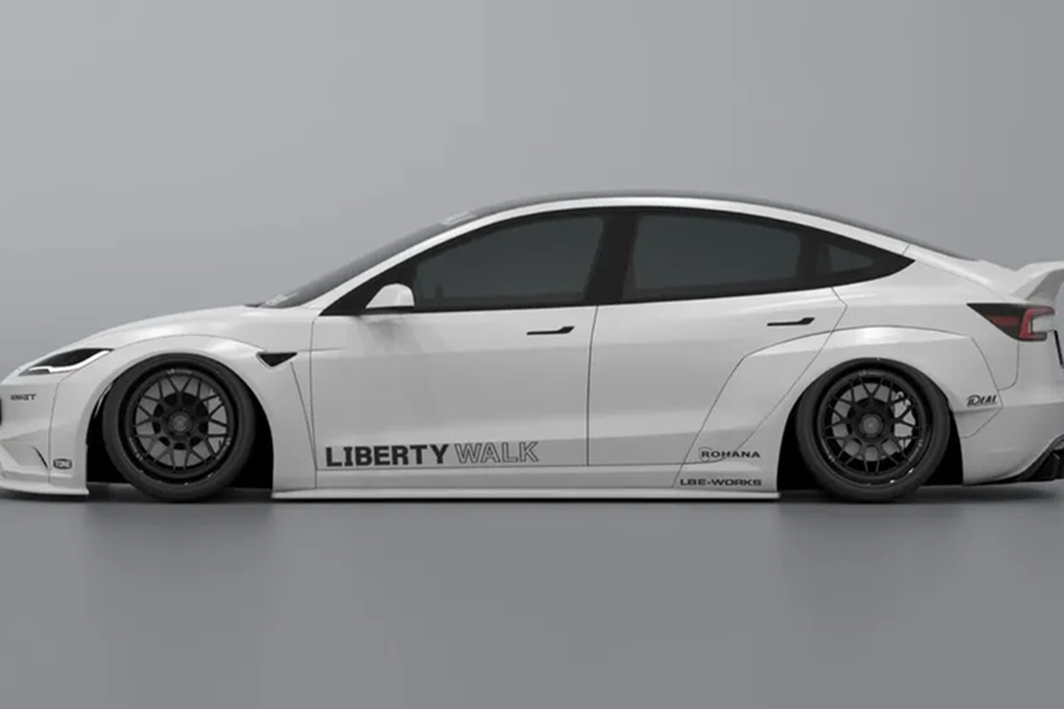 Tesla Model 3 do let dat tu Liberty Walk cho “dan choi dich thuc”-Hinh-3