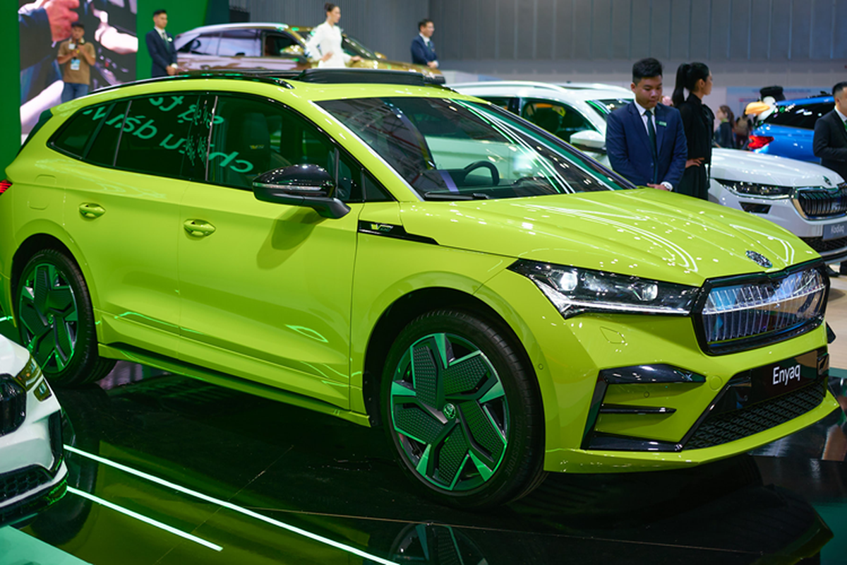 Skoda Enyaq iV chay 500 km/lan sac, sap lap rap tai Viet Nam