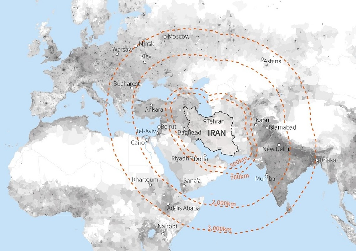 Iran cho ten lua dan dao 