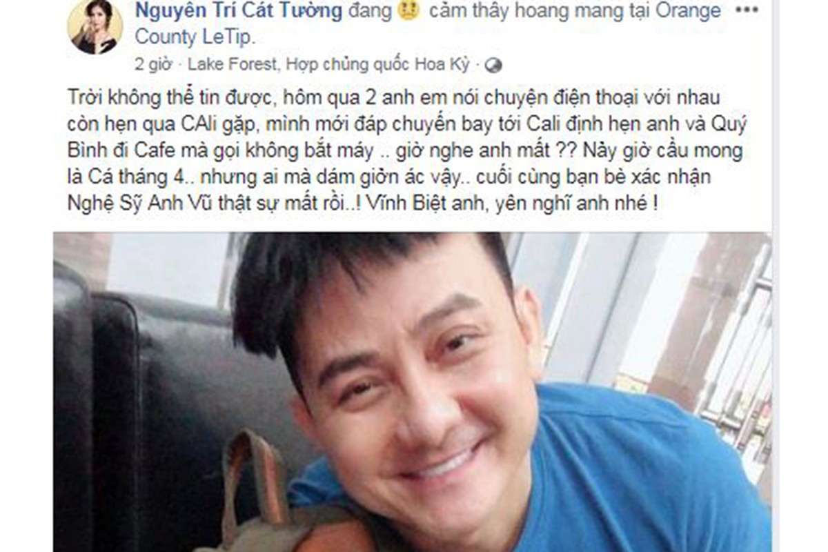 Sao Viet tiec thuong dien vien hai Anh Vu qua doi o tuoi 47