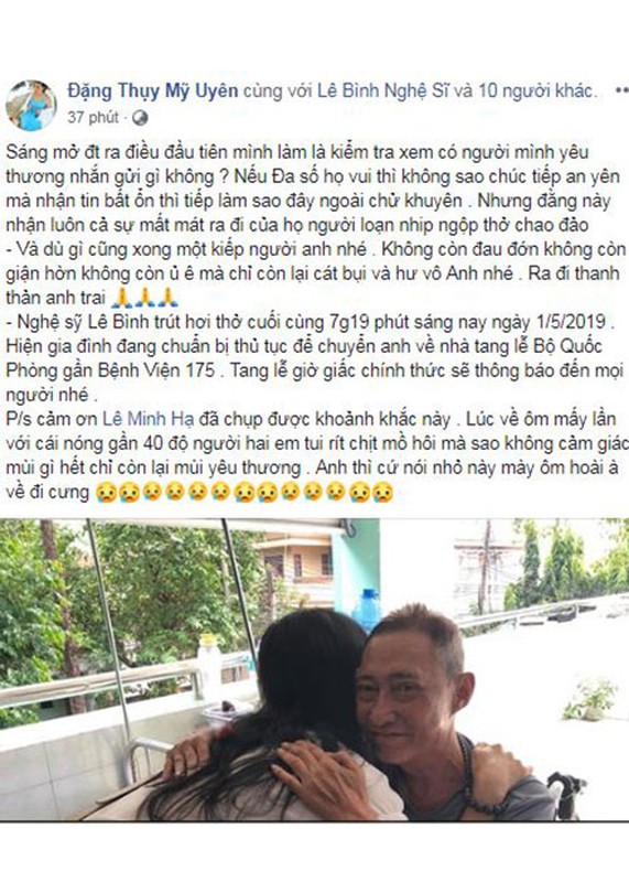 Nghe si Le Binh qua doi, sao Viet dau buon, tiec thuong-Hinh-15