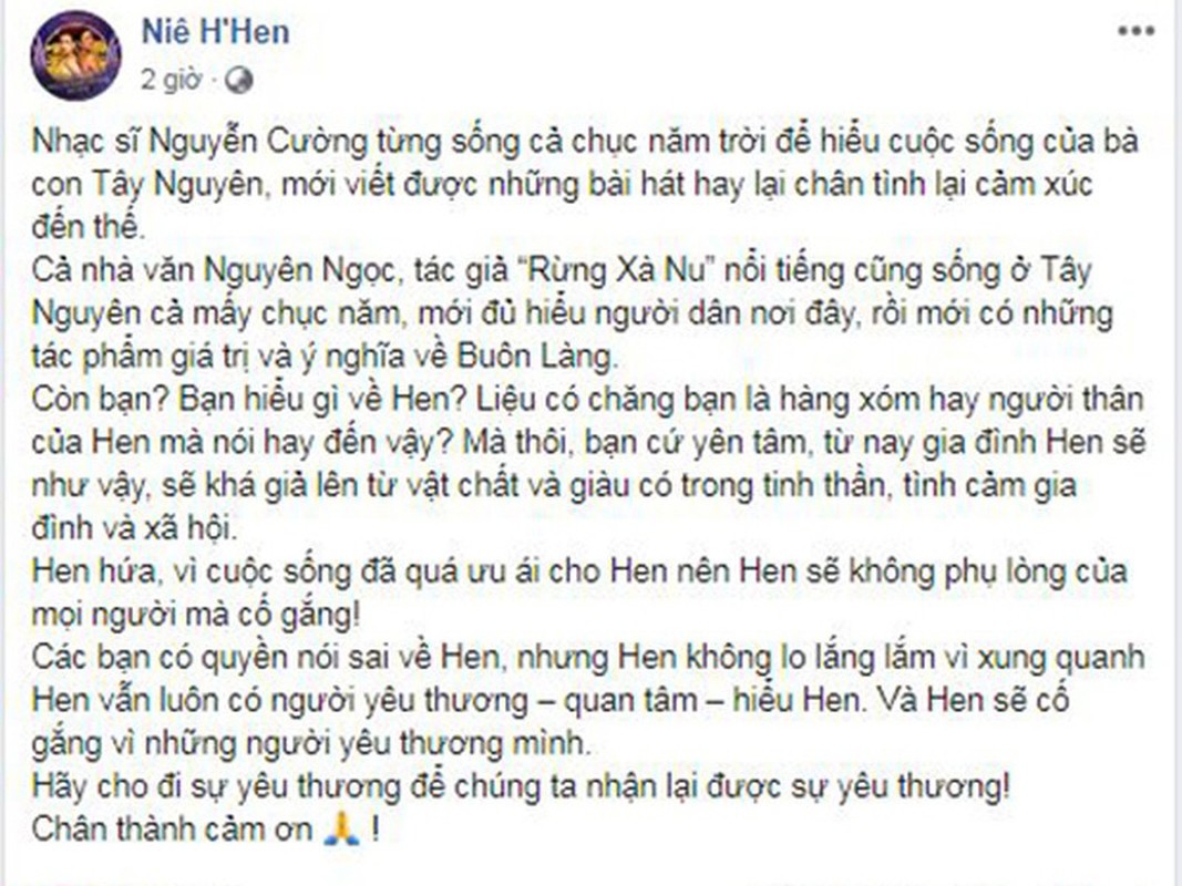 H’hen Nie bao lan dap tin don, dap tra antifan 