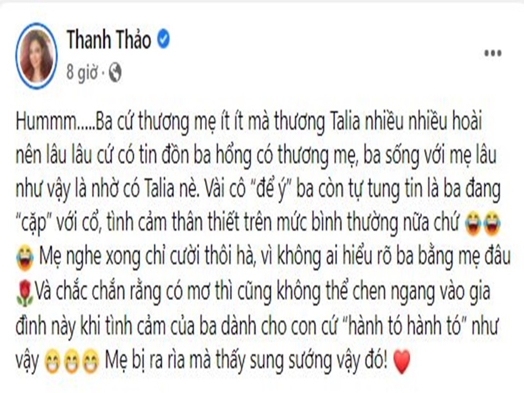 “Bup be” Thanh Thao dan mat “tra xanh” de y chong dai gia