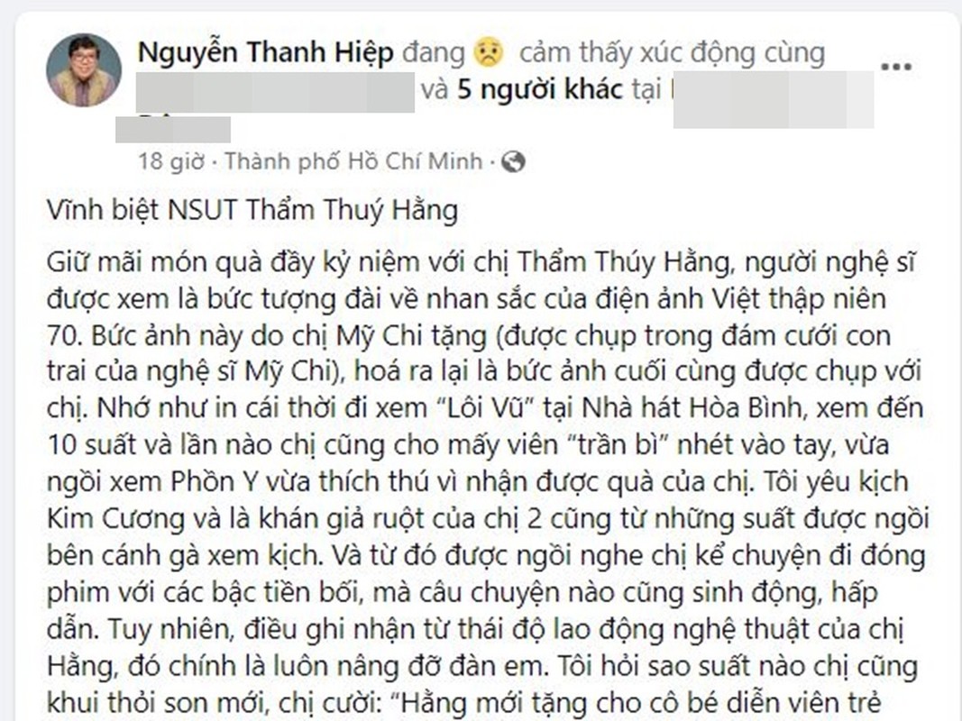 Sao Viet tiec thuong dien vien Tham Thuy Hang qua doi-Hinh-3