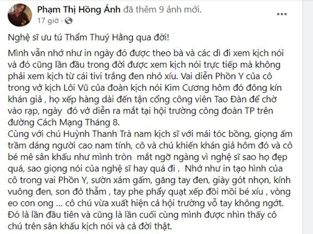 Sao Viet tiec thuong dien vien Tham Thuy Hang qua doi-Hinh-6