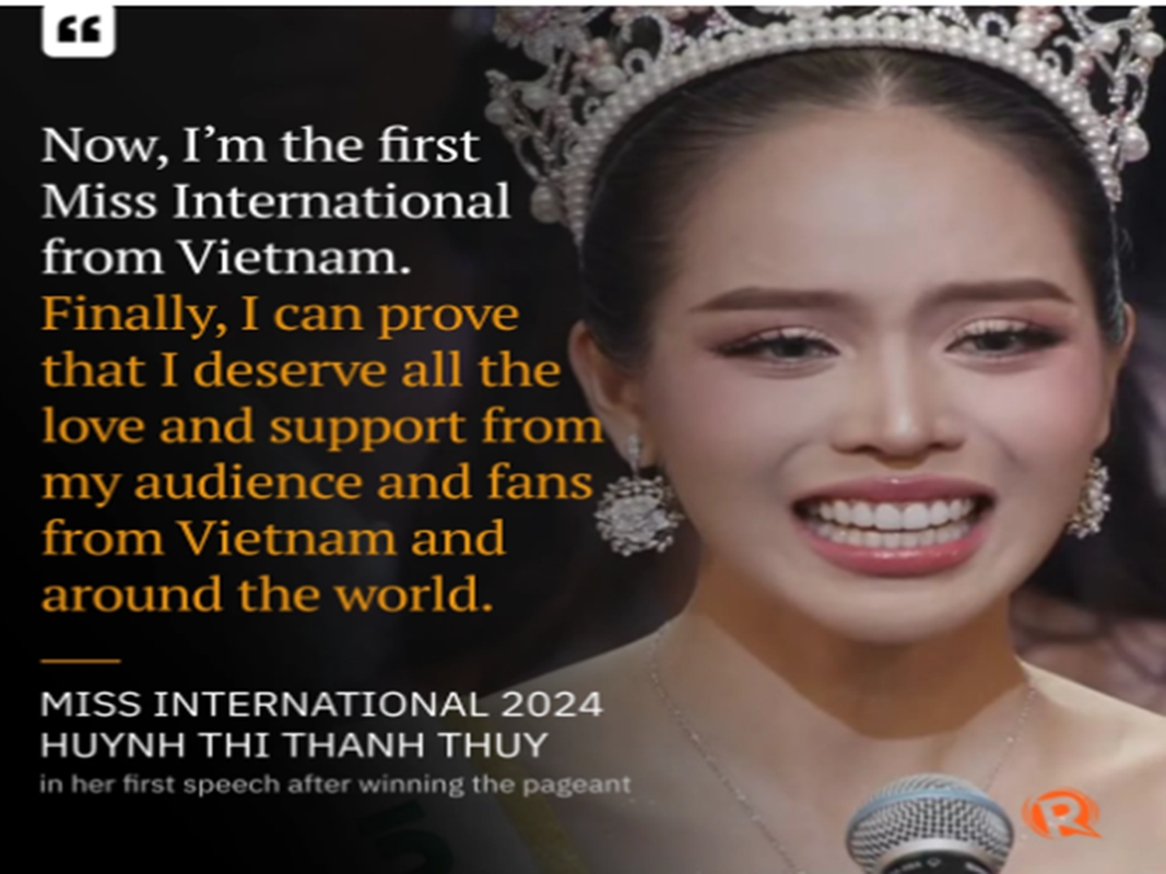 Bao quoc te ram ro dua tin Thanh Thuy dang quang Miss International 2024-Hinh-2