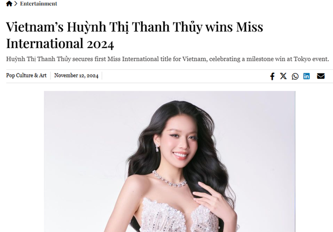 Bao quoc te ram ro dua tin Thanh Thuy dang quang Miss International 2024-Hinh-4