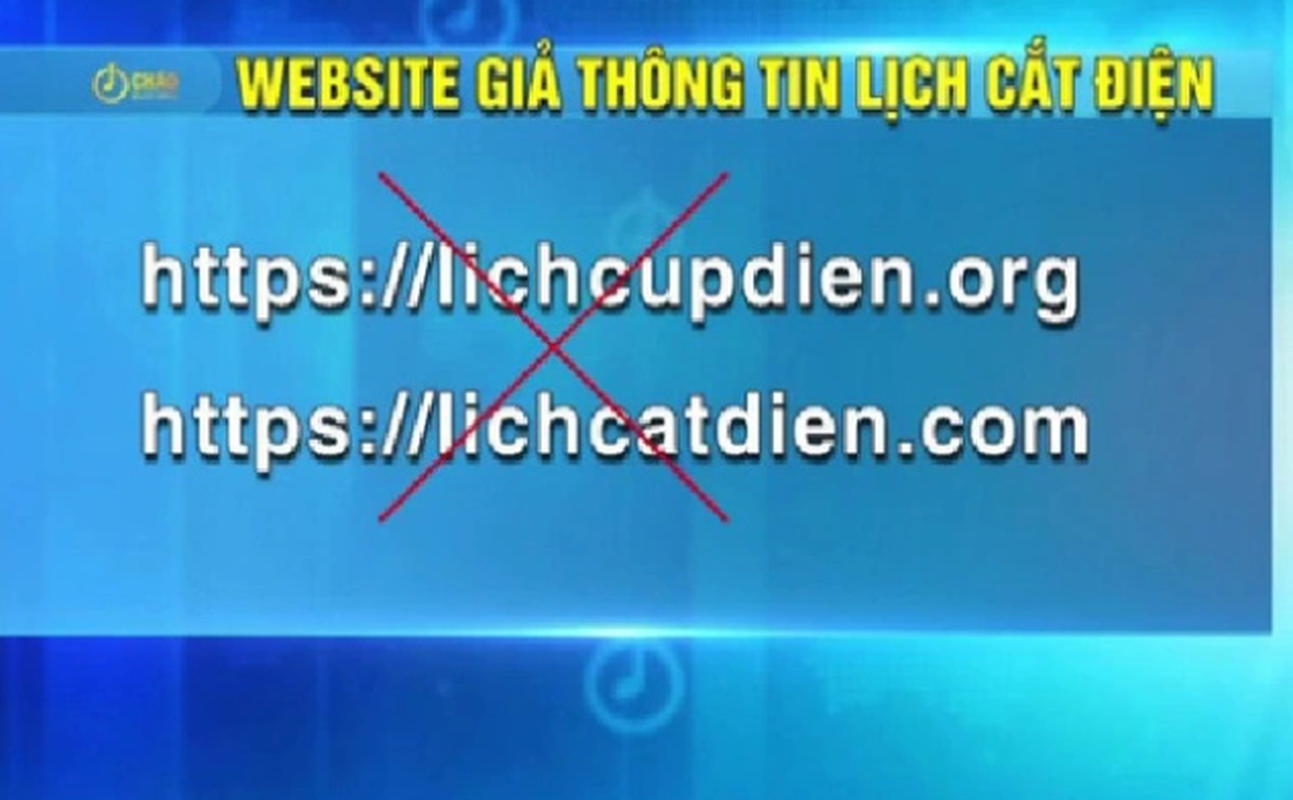 Nhieu website gia mao thong tin lich cat dien va loat vu gay hoang mang