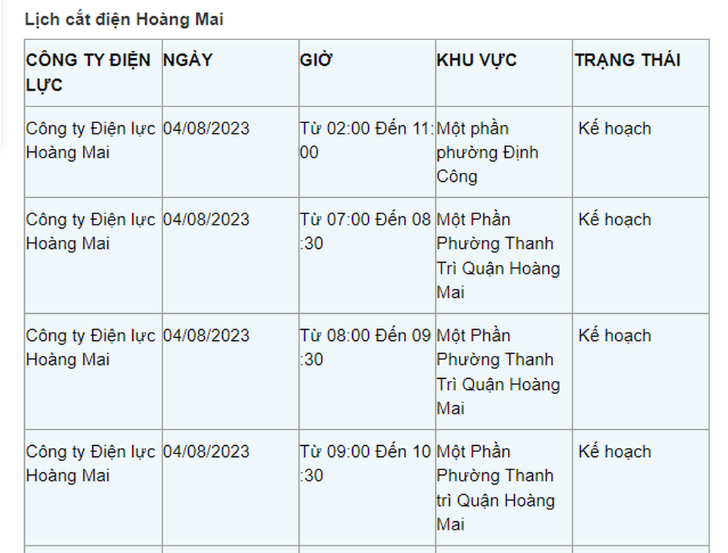 Lich cat dien Ha Noi ngay 4/8: Nhieu noi ke hoach mat dien 8-9 tieng-Hinh-8