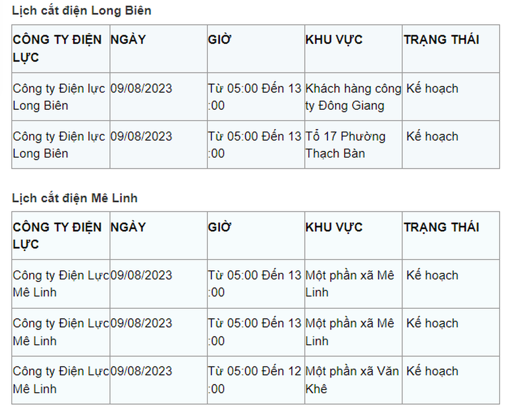 Lich cat dien Ha Noi ngay 9/8: Nhieu quan, huyen co ke hoach cat-Hinh-9