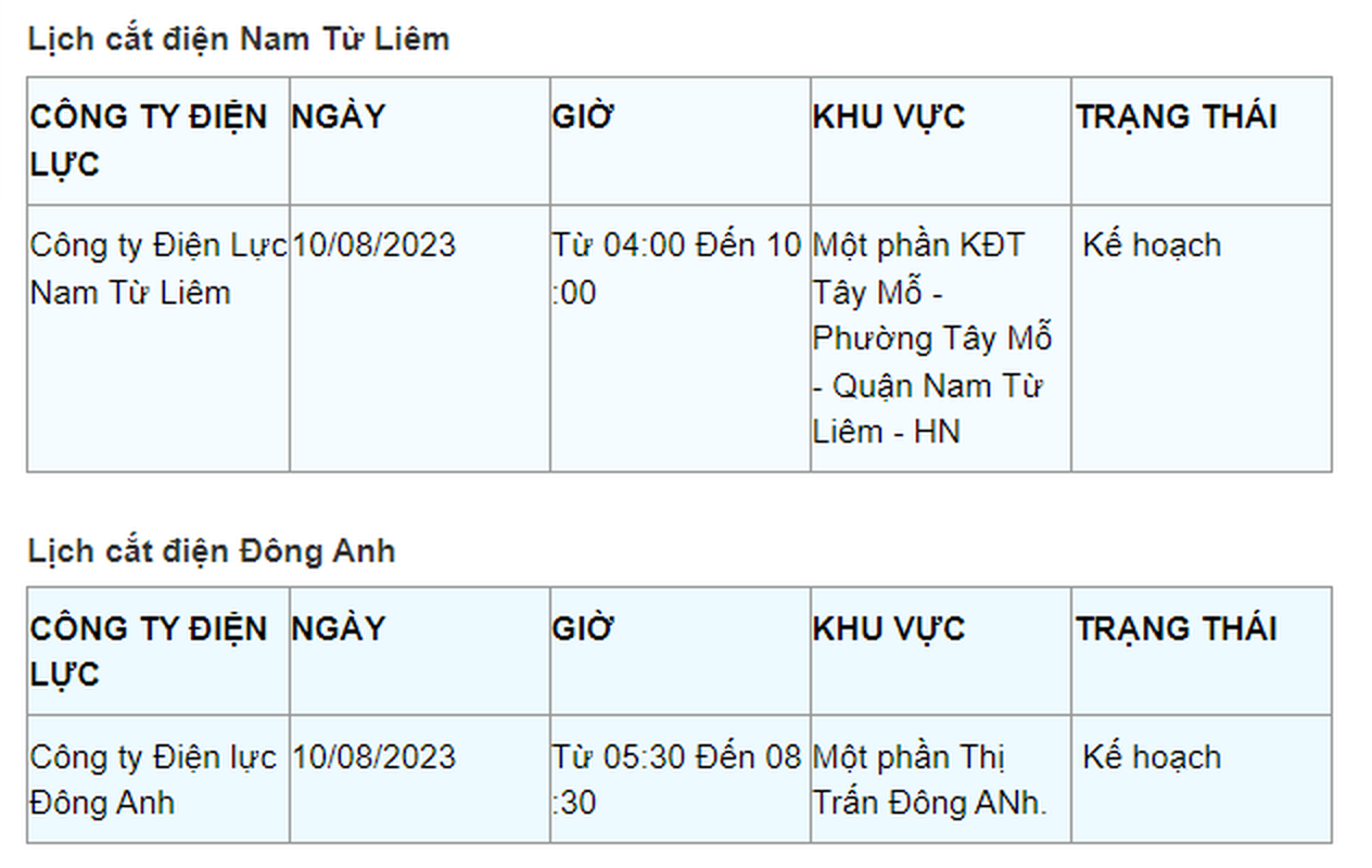 Lich cat dien Ha Noi ngay 10/8: Nhieu khu vuc mat dien gio cao diem-Hinh-6