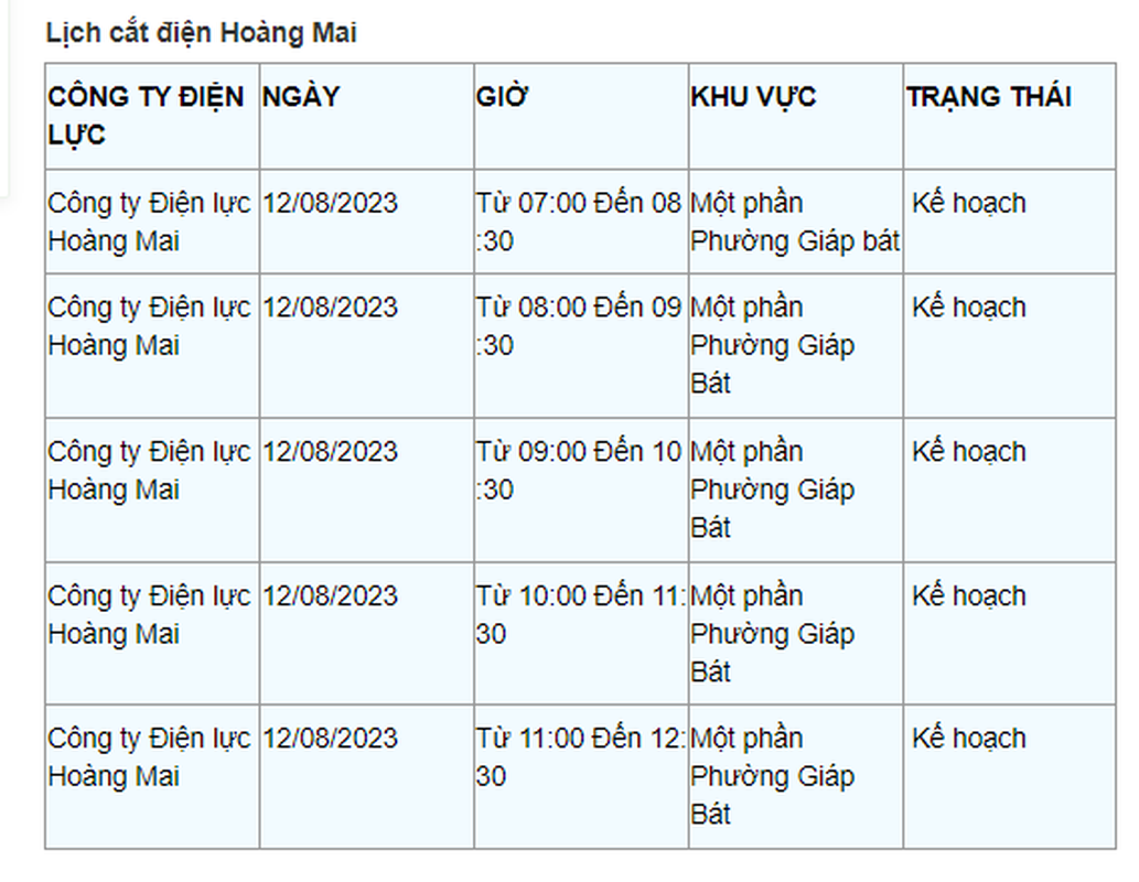 Lich cat dien Ha Noi ngay 12/8: Nhieu quan, huyen mat toi 10 tieng-Hinh-7