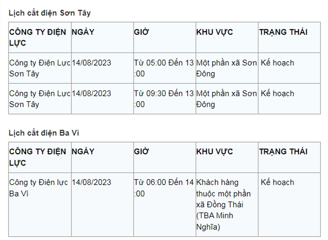 Lich cat dien Ha Noi ngay 14/8: Nhieu khu dan cu mat dien vai tieng-Hinh-10