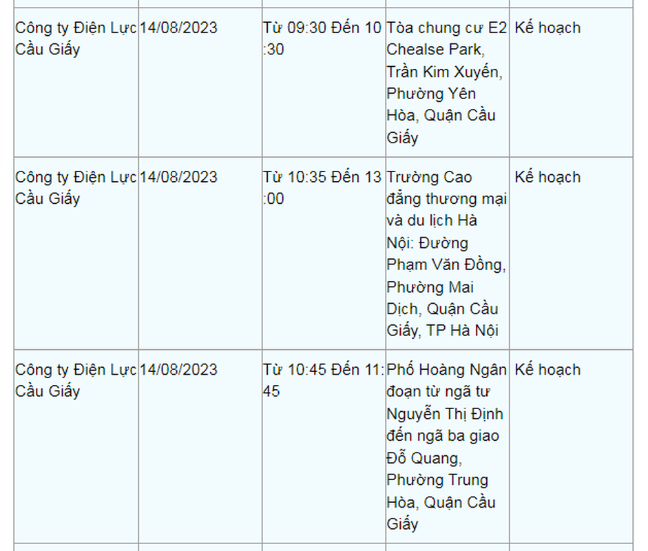 Lich cat dien Ha Noi ngay 14/8: Nhieu khu dan cu mat dien vai tieng-Hinh-7