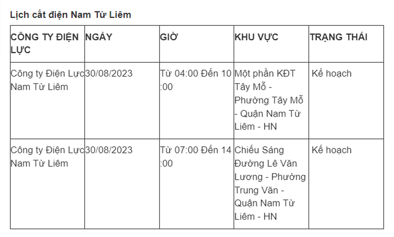 Lich cat dien Ha Noi ngay 30/8: Nhieu noi mat dien tu sang den chieu-Hinh-3