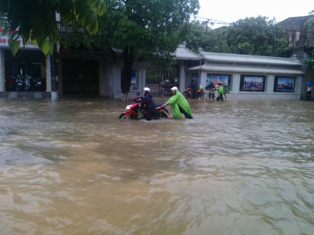 Canh o to boi trong nuoc lu o Hai Phong, Hai Duong-Hinh-2