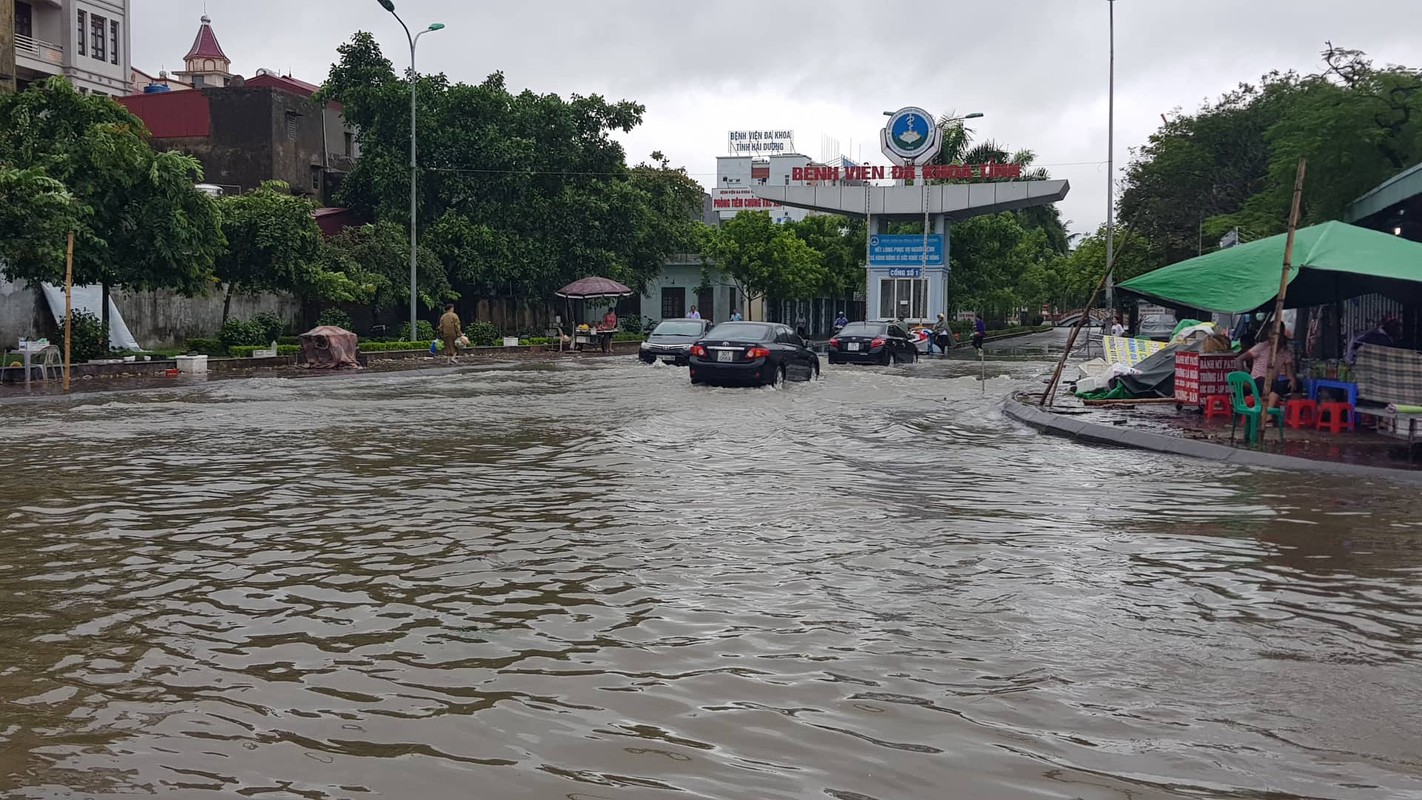 Anh huong bao so 3: Hai Duong ngap lut, Hai Phong bat goc cay xanh-Hinh-31