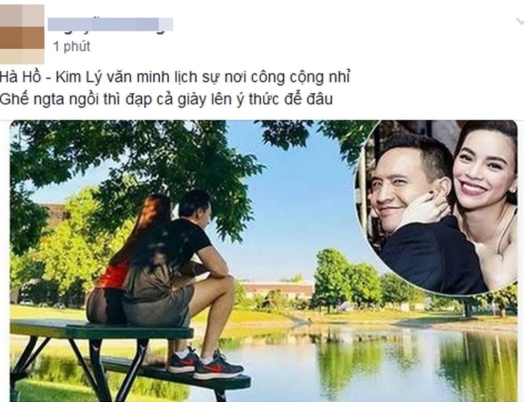 Ho Ngoc Ha - Kim Ly bi chi trich vi ngoi len ban, dat chan len ghe-Hinh-4