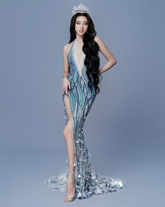 Lo vay tuyet dep Luong Thuy Linh dien trong chung ket Miss World Vietnam-Hinh-3