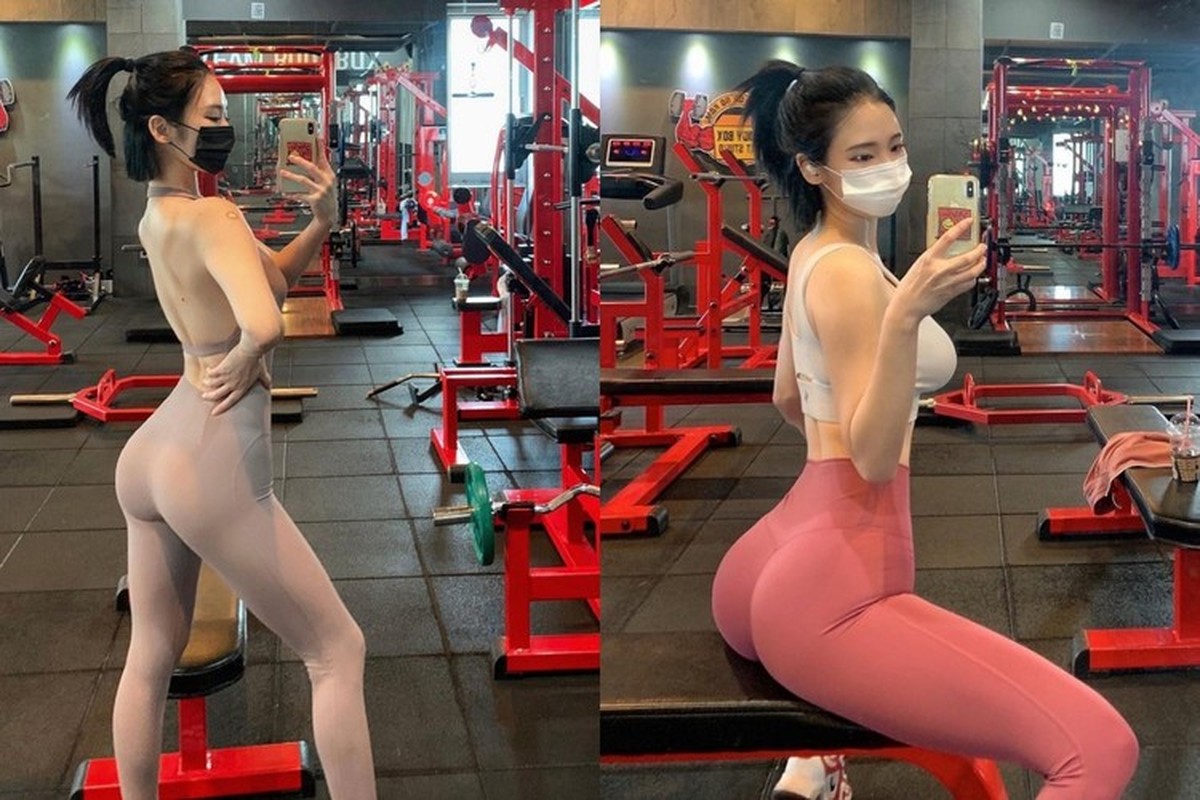 View - 	Hot girl phòng gym sở hữu thân hình đồng hồ cát siêu thực