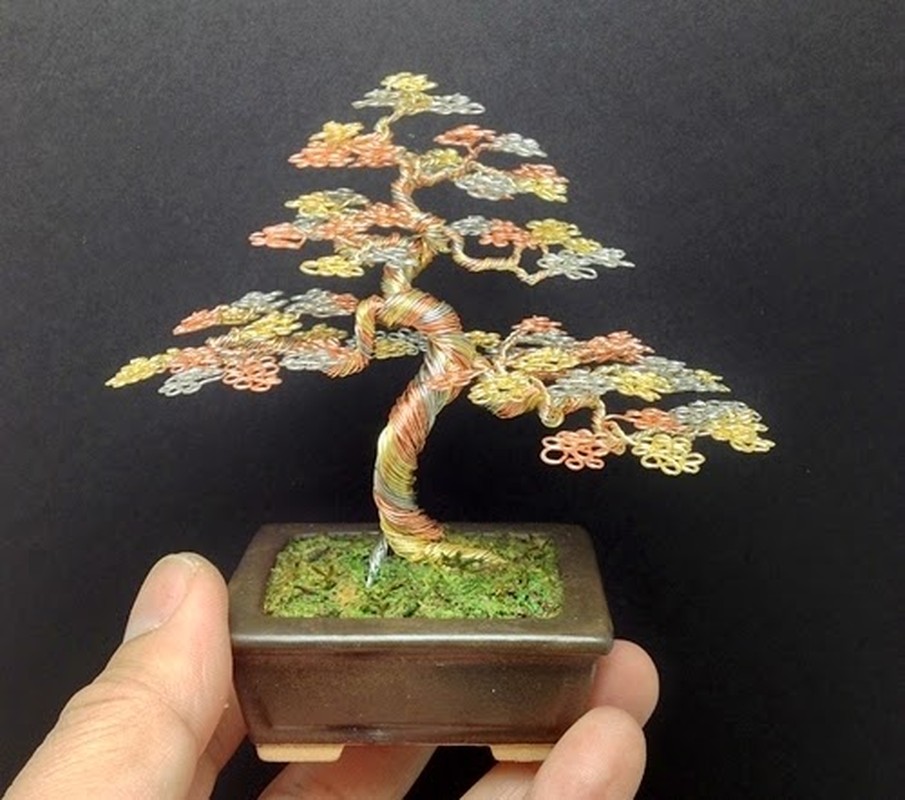 Cay bonsai tu day kim loai khien nguoi xem thich me-Hinh-3