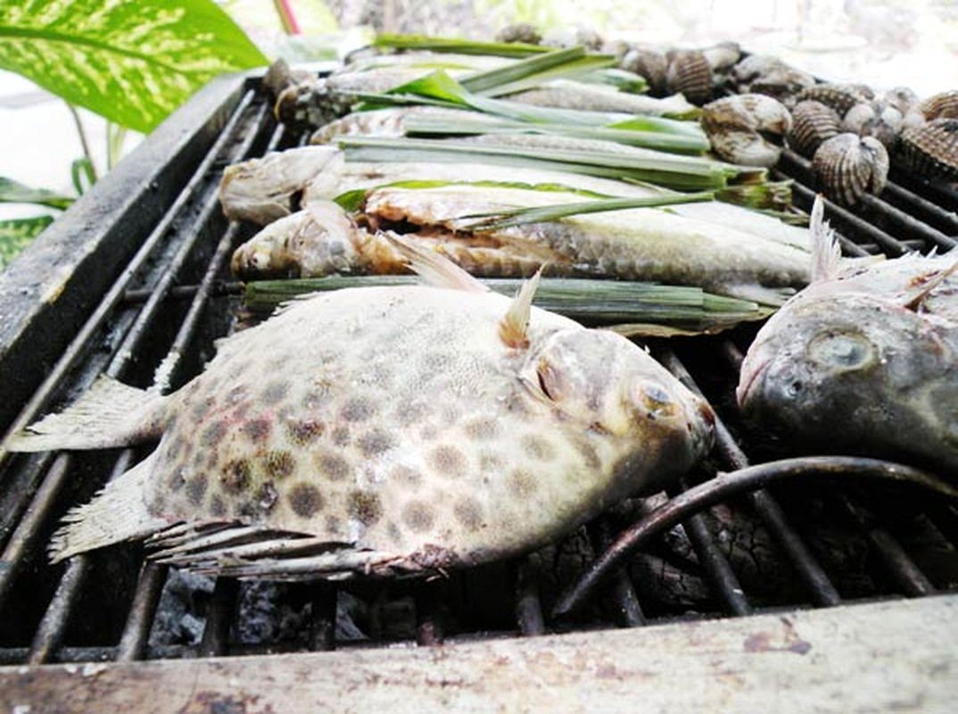 Ua nuoc mieng mon ca hoi nuong la lot 