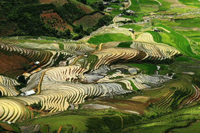 Kham pha Mu Cang Chai tuyet dep mua nuoc do