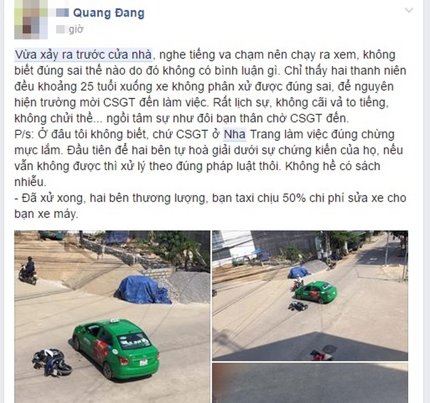 Sau va cham, hai thanh nien ngoi “tam su” cho CSGT den