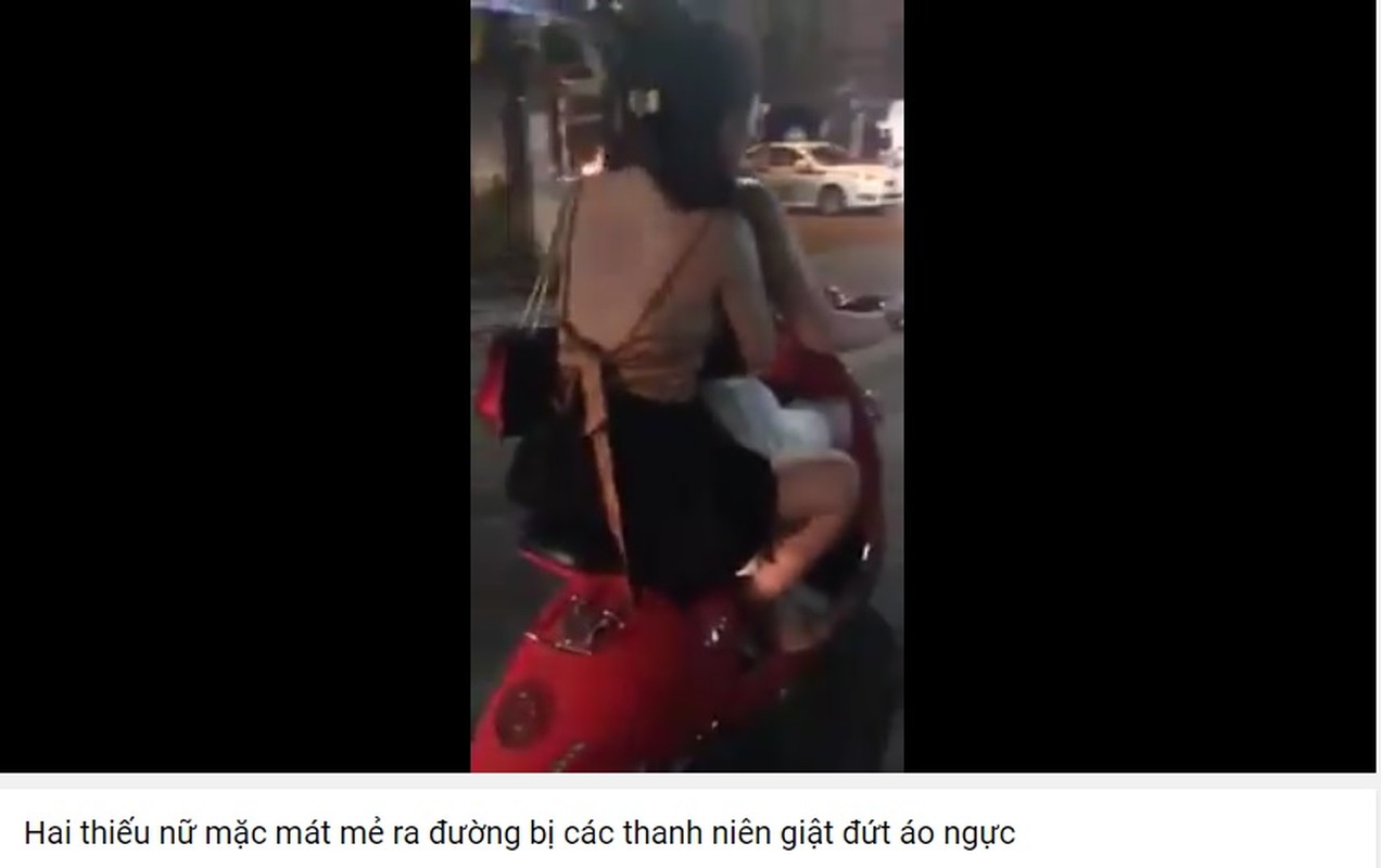 Thieu nu mac mat me ra duong bi thanh nien &quot;gio tro&quot;