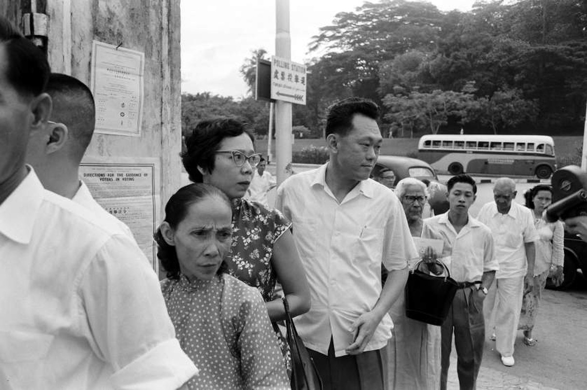 Anh: Ong Ly Quang Dieu trong cuoc tong tuyen cu Singapore 1959-Hinh-3