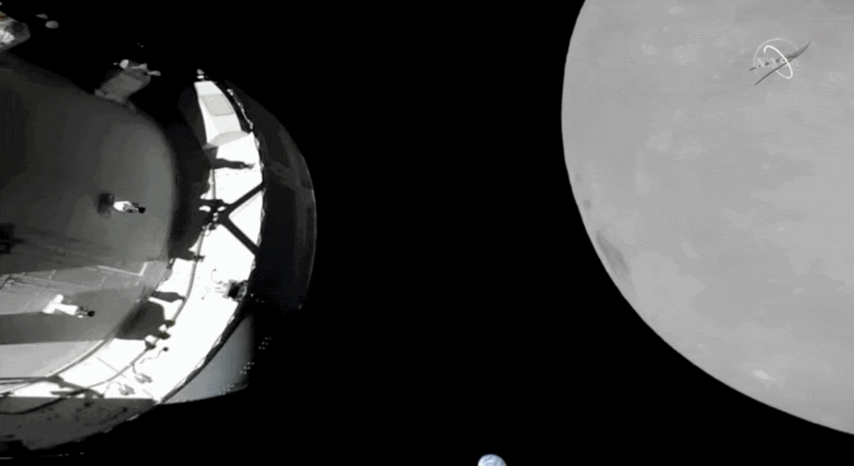 Tau cua NASA quay hinh Trai dat cuc net khi o gan Mat trang