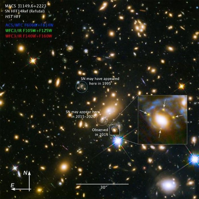 Kinh vien vong Khong gian Hubble phat hien ngoi sao “chet” 5 lan