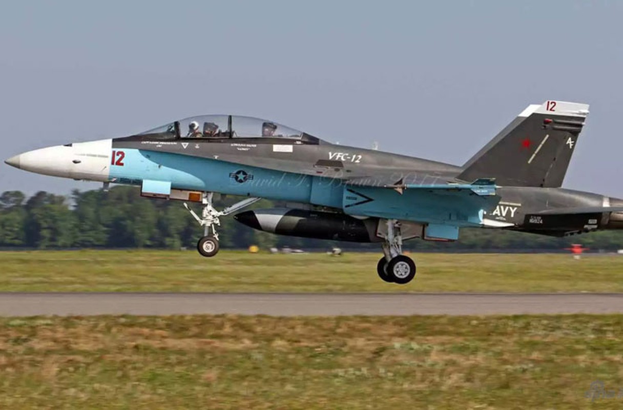 My dinh lam gi khi son F/A-18 giong het Su-34 Nga?