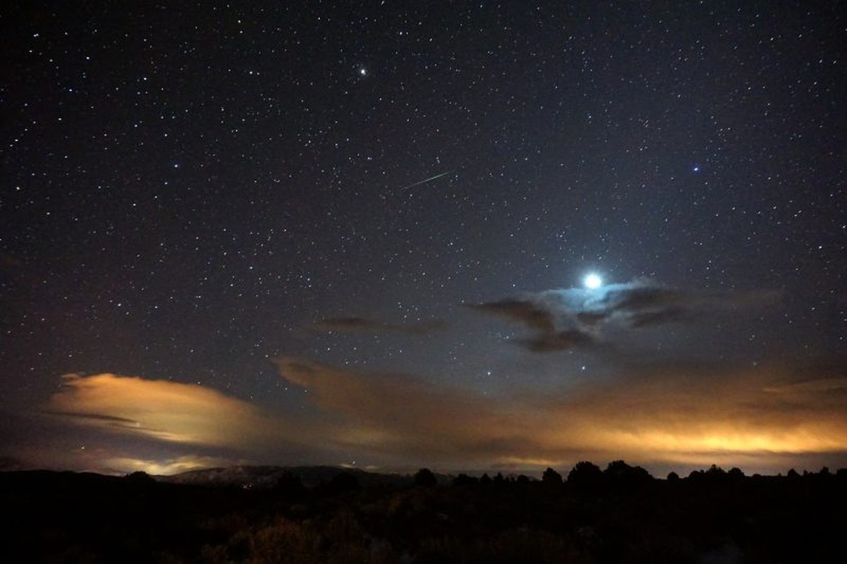 Man nhan anh mua sao bang Geminids vua dien ra