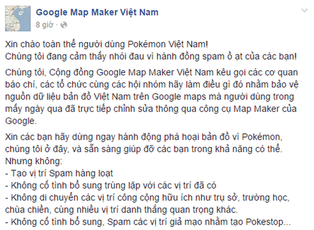 Nguoi choi Pokemon Go Viet bi canh bao vi pha hoai Google Maps-Hinh-2